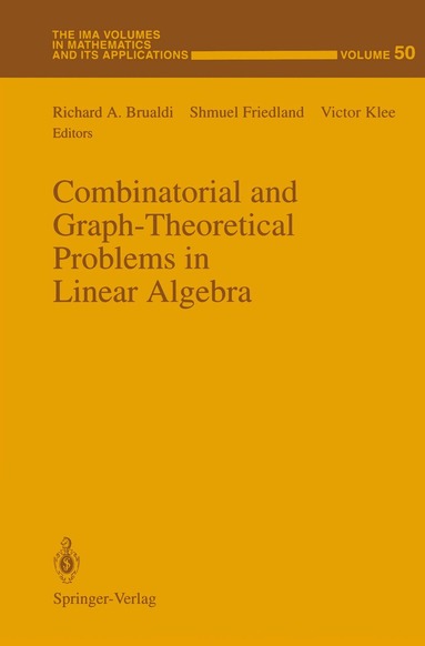 Richard A. Brualdi, Shmuel Friedland, Victor Klee - Combinatorial and Graph-Theoretical Problems in Linear Algebra, Häftad