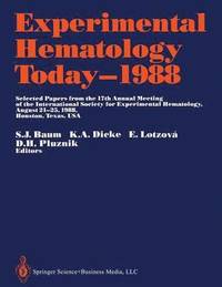 bokomslag Experimental Hematology Today1988