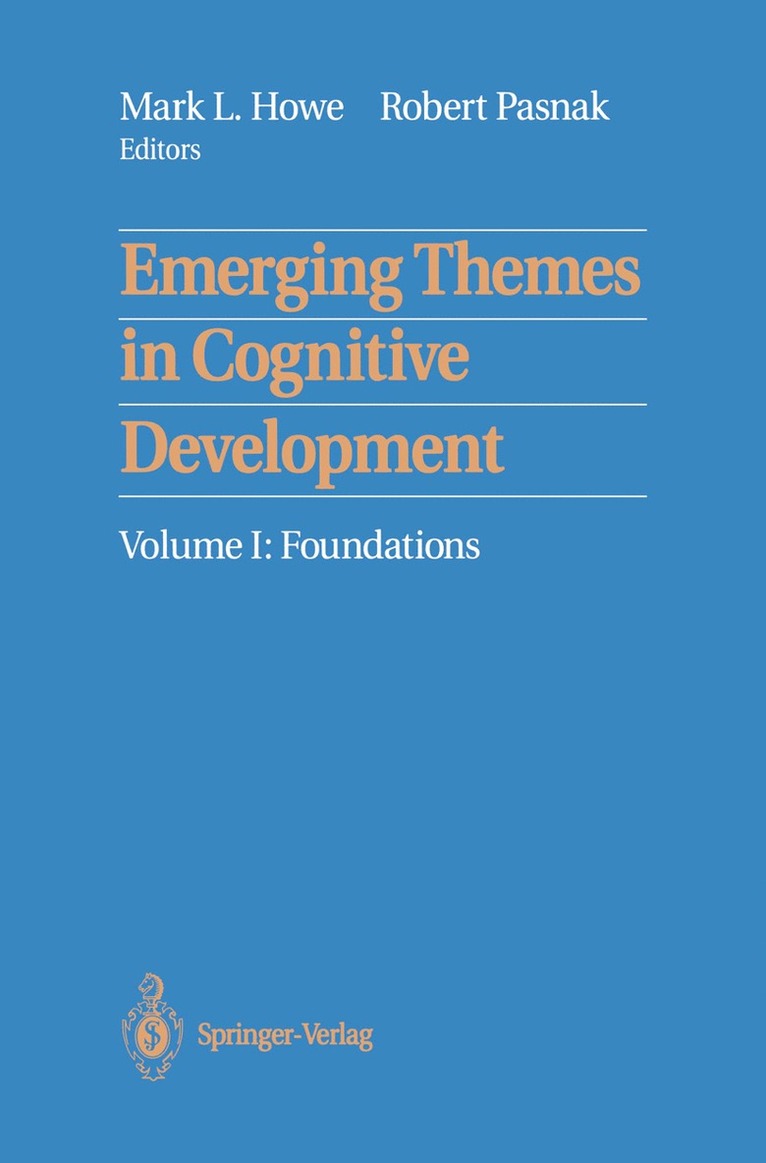 Mark L. Howe, Robert Pasnak - Emerging Themes in Cognitive Development, Häftad