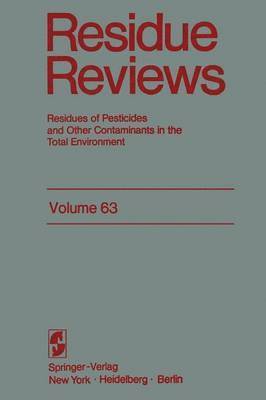 bokomslag Residue Reviews