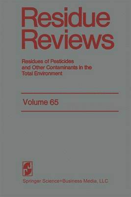 bokomslag Residue Reviews