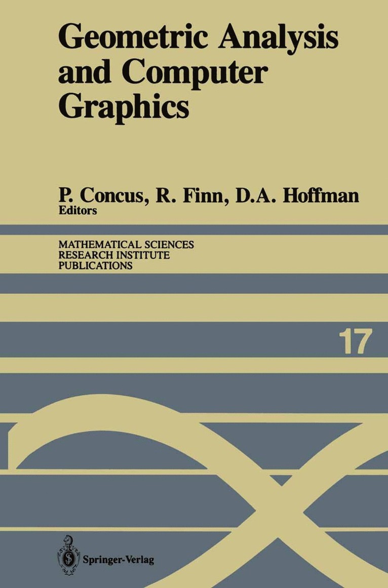 Paul Concus, Robert Finn, David A. Hoffman - Geometric Analysis and Computer Graphics, Häftad