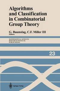 bokomslag Algorithms and Classification in Combinatorial Group Theory