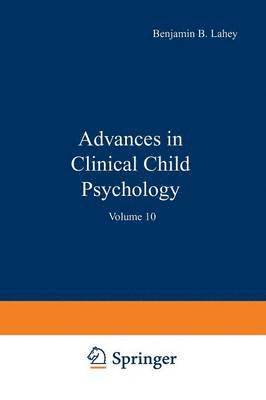 bokomslag Advances in Clinical Child Psychology