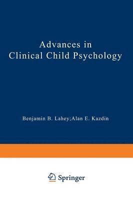 bokomslag Advances in Clinical Child Psychology