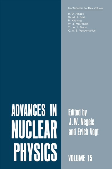 John Negele - Advances in Nuclear Physics, Häftad