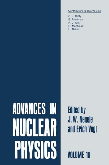 J.W. Negele, Erich W. Vogt - Advances in Nuclear Physics, Häftad