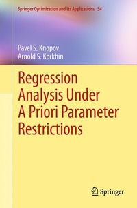 bokomslag Regression Analysis Under A Priori Parameter Restrictions