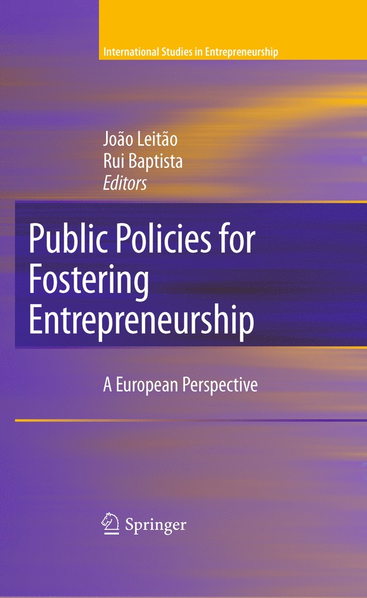 João Leitão, Rui Baptista, Rui Leitão, João - Public Policies for Fostering Entrepreneurship, Häftad