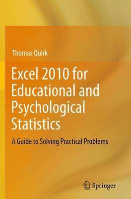 bokomslag Excel 2010 for Educational and Psychological Statistics