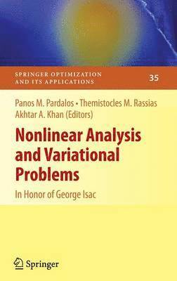 bokomslag Nonlinear Analysis and Variational Problems