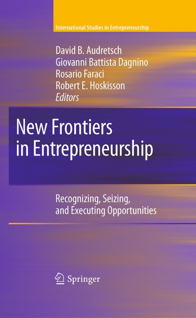 bokomslag New Frontiers in Entrepreneurship