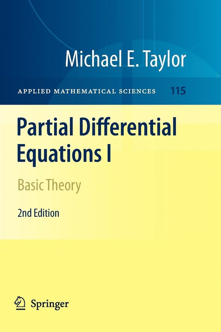 Partial Differential Equations I 1