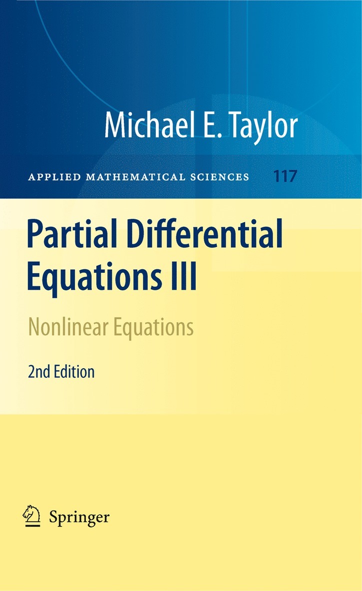 Partial Differential Equations III 1