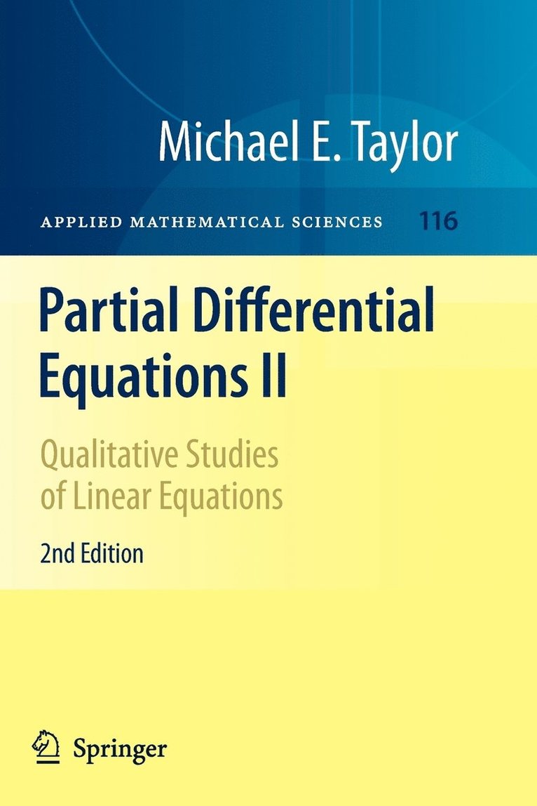 Partial Differential Equations II 1