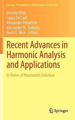 bokomslag Recent Advances in Harmonic Analysis and Applications