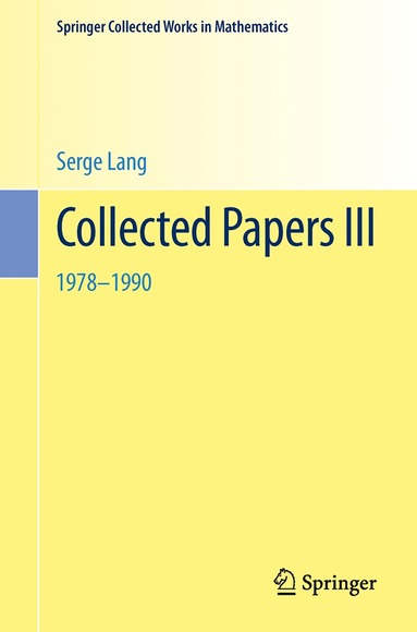 Serge Lang - Collected Papers III, Häftad