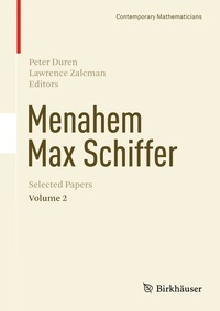 bokomslag Menahem Max Schiffer: Selected Papers Volume 2