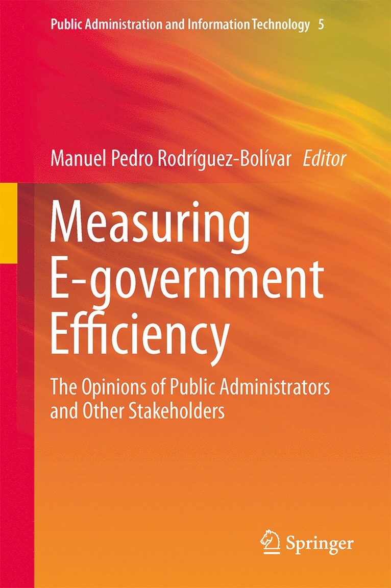 Manuel Pedro Rodríguez-Bolívar, Manuel Pedro Rodriguez-Bolivar - Measuring E-government Efficiency, Inbunden