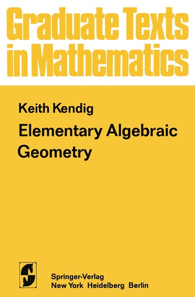 bokomslag Elementary Algebraic Geometry