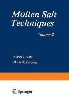 Robert J. Gale, D.G. Lovering, D. G. Lovering - Molten Salt Techniques, Häftad