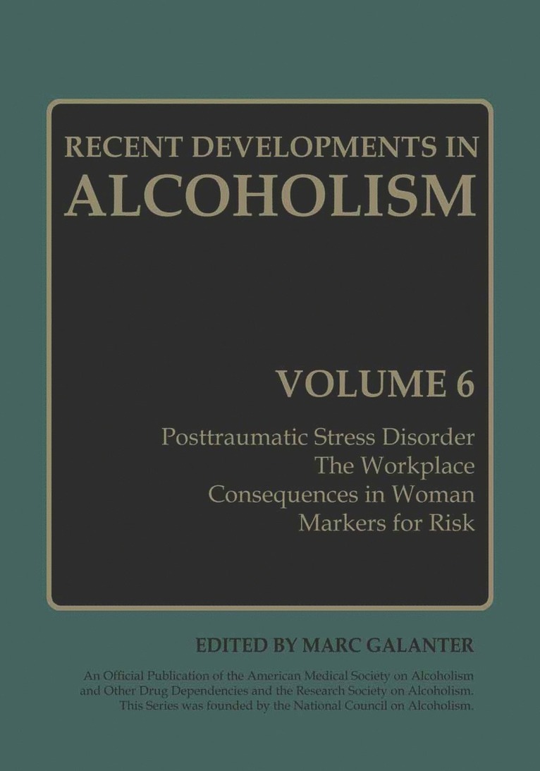 Marc Galanter - Recent Developments in Alcoholism, Häftad