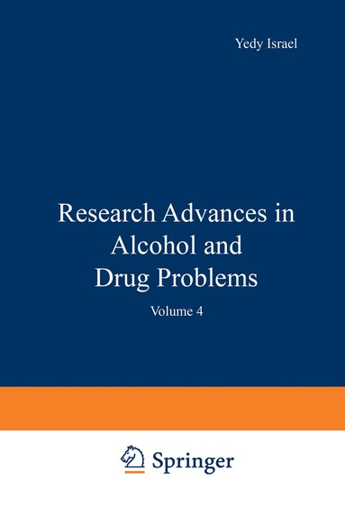 Yedi Israel - Research Advances in Alcohol and Drug Problems, Häftad