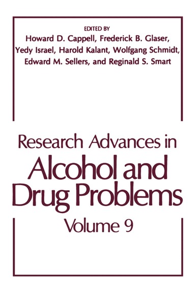 bokomslag Research Advances in Alcohol and Drug Problems