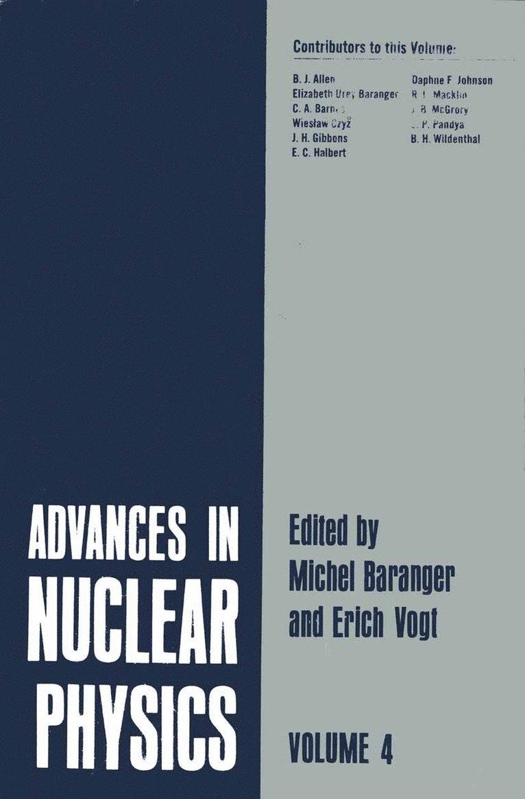 Advances in Nuclear Physics 1