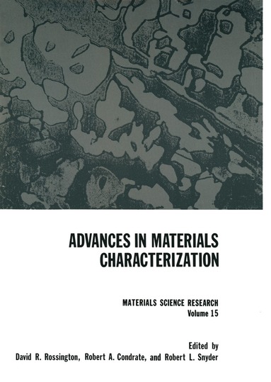 bokomslag Advances in Materials Characterization