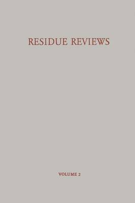 Residue Reviews  / Rckstands-Berichte 1