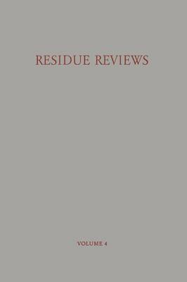 bokomslag Residue Reviews / Rückstands-Berichte