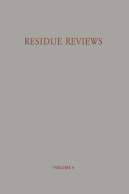 Residue Reviews / Rckstands-Berichte 1