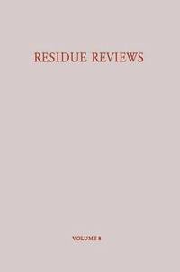 bokomslag Residue Reviews / Rckstands-Berichte