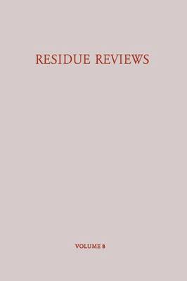 Residue Reviews / Rckstands-Berichte 1