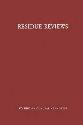 Residue Reviews / Rckstands-Berichte 1