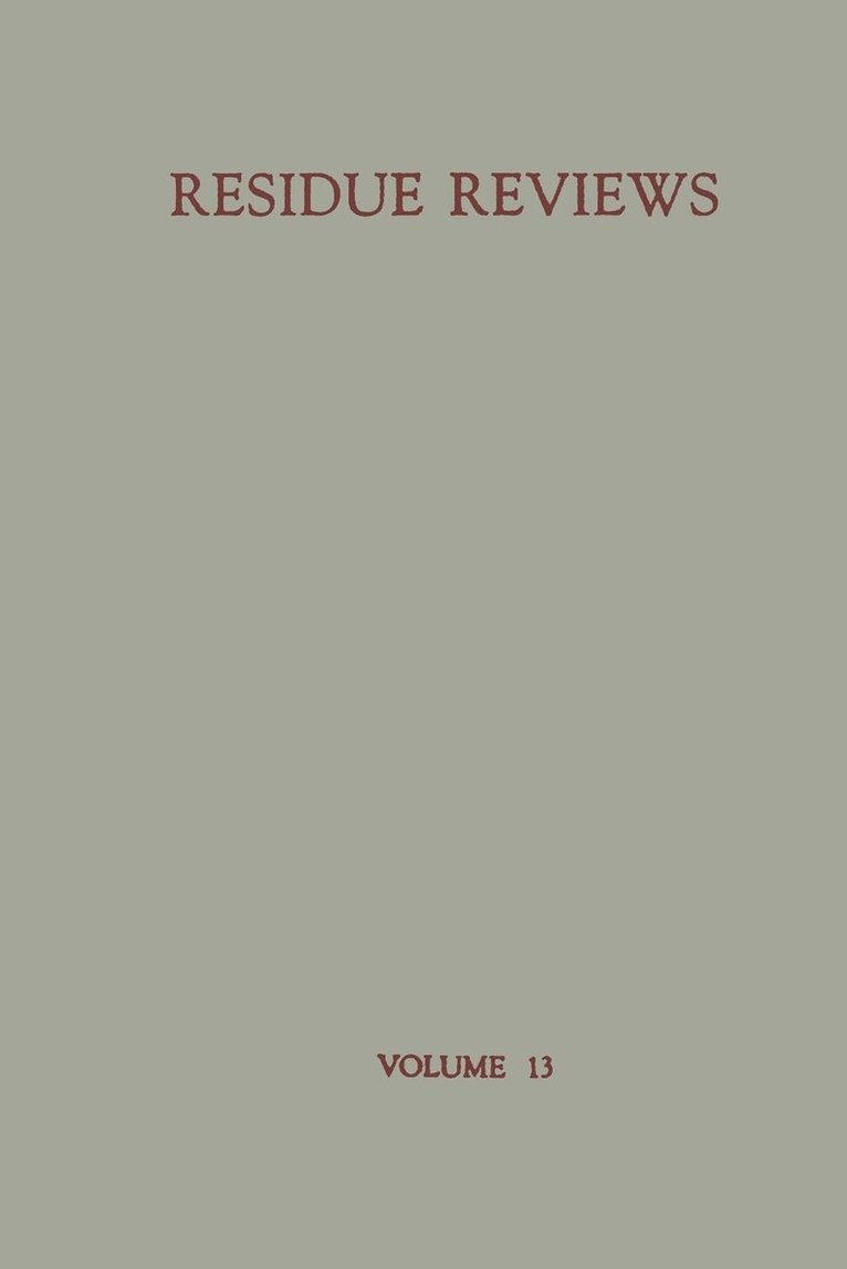 Residue Reviews