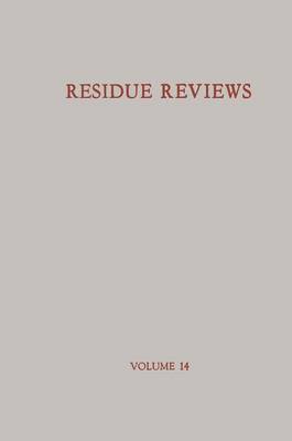 Residue Reviews / Rckstands-Berichte 1