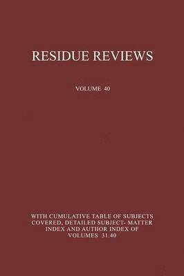 Residue Reviews 1