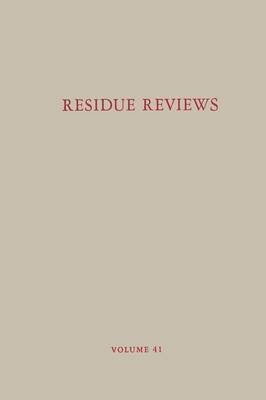 bokomslag Residue Reviews / Rückstands-Berichte