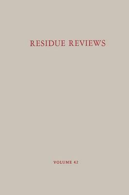 Residue Reviews/Rckstands-Berichte 1