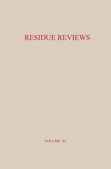 bokomslag Residue Reviews