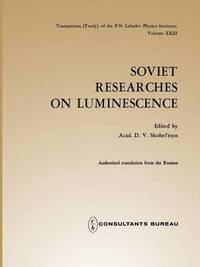 bokomslag Soviet Researches on Luminescence