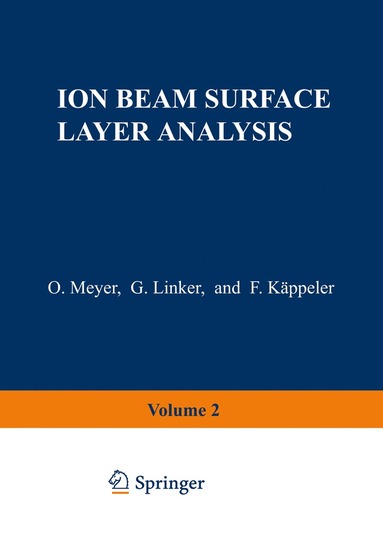 bokomslag Ion Beam Surface Layer Analysis