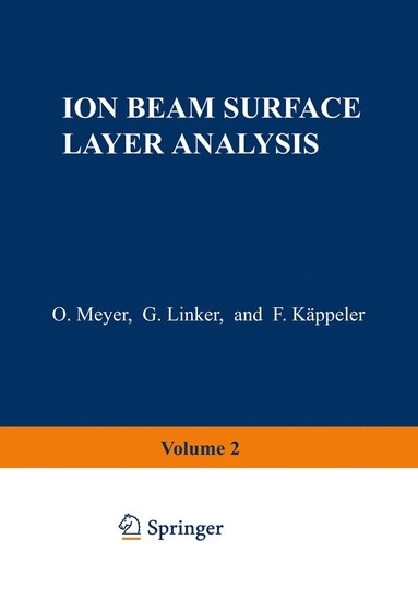 bokomslag Ion Beam Surface Layer Analysis