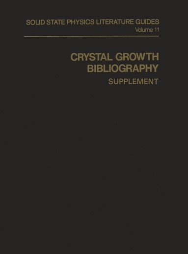 bokomslag Crystal Growth Bibliography