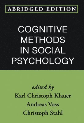 bokomslag Cognitive Methods in Social Psychology