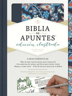 bokomslag RVR 1960 Biblia de apuntes, edicin ilustrada, tela en rosado y azul