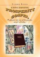 Concerning Prosperity Gospel 1