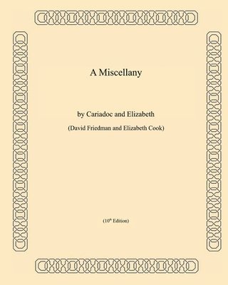 Elizabeth Cook, David Friedman - Miscellany, Häftad